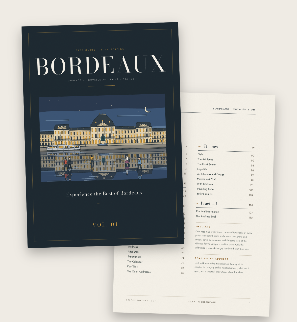 The cover and contents of The Bordeaux City Guide, 2026 edition